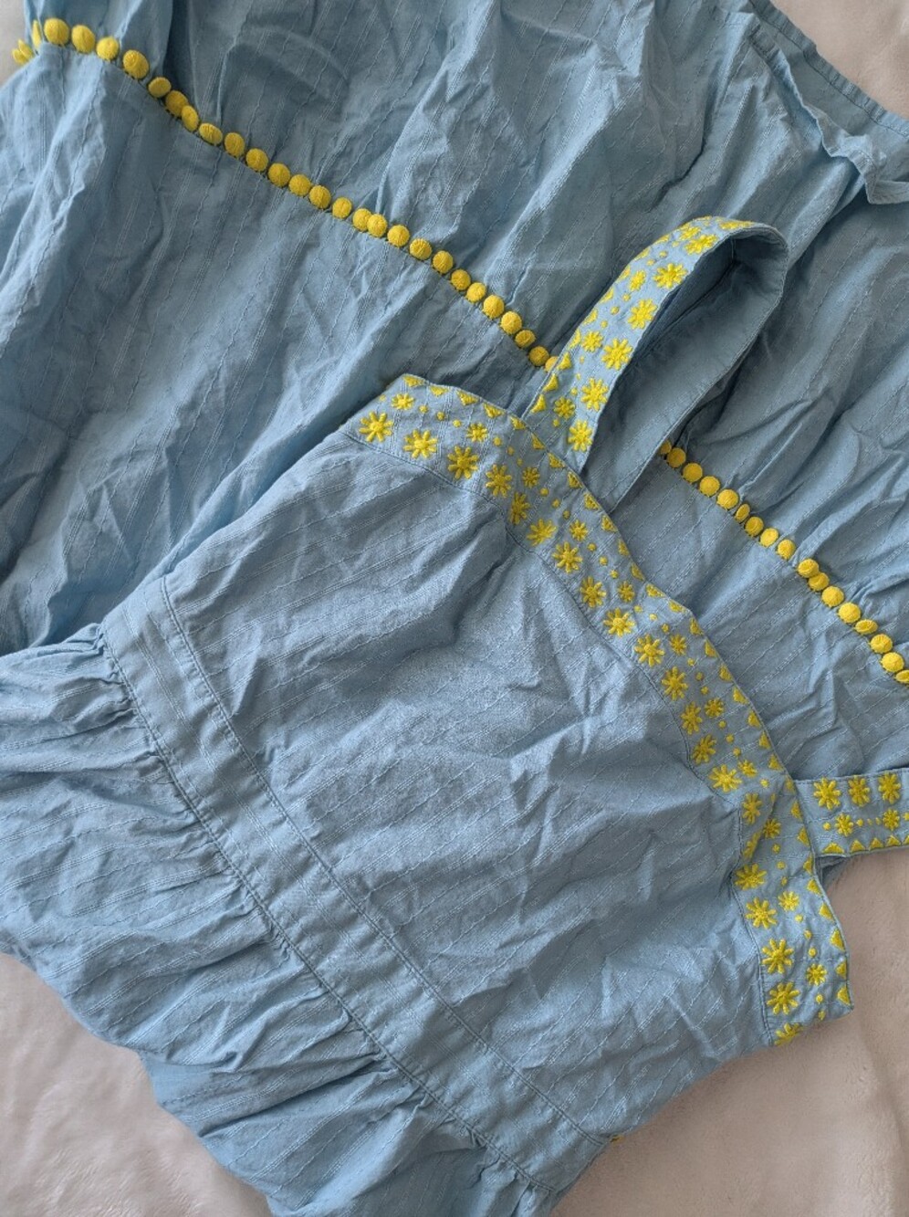 boden blue and yellow midi dress - Picture 2 of 3